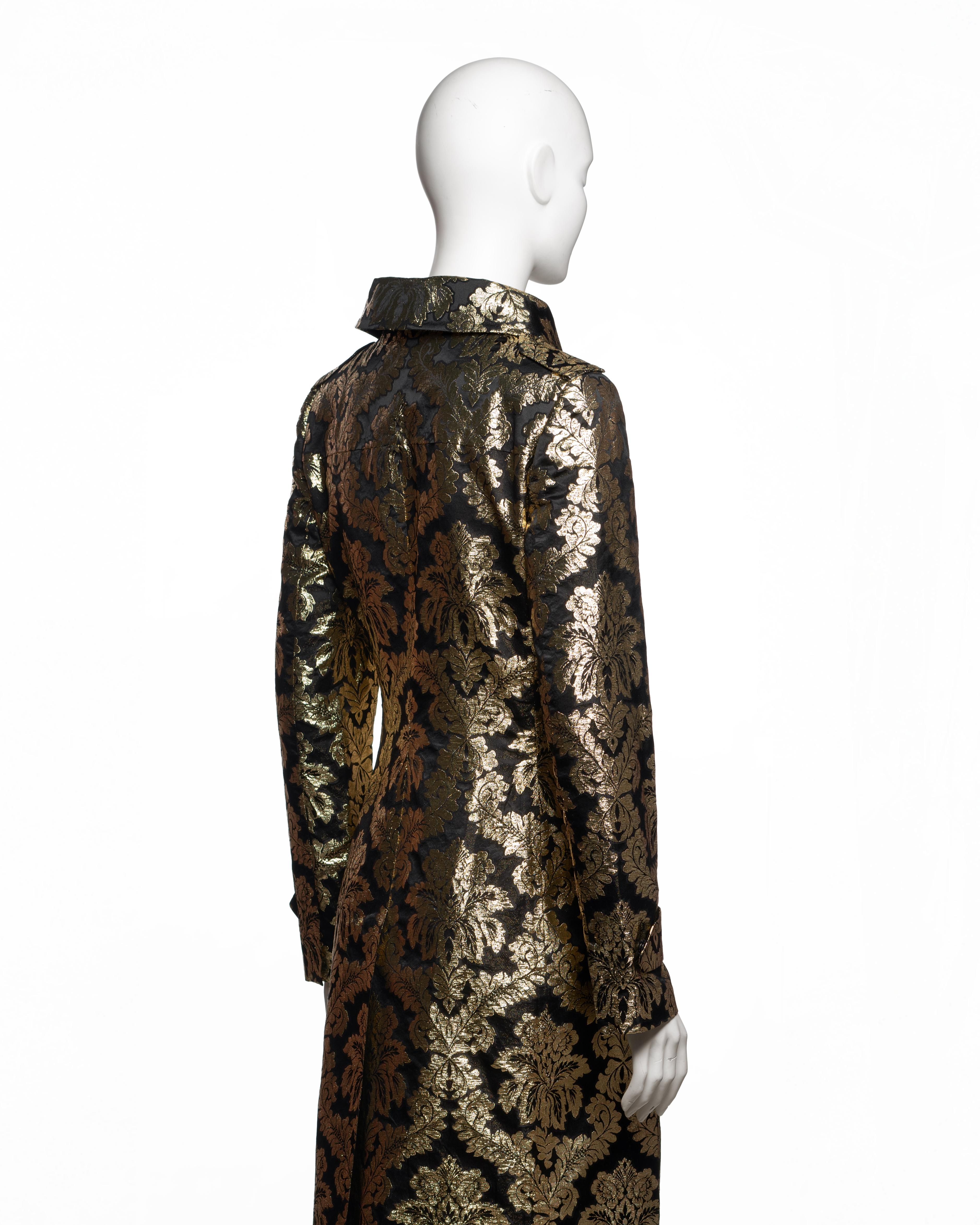 Dolce & Gabbana Gold Brocade Silk Tailored Evening Coat, FW 2000 en venta 4