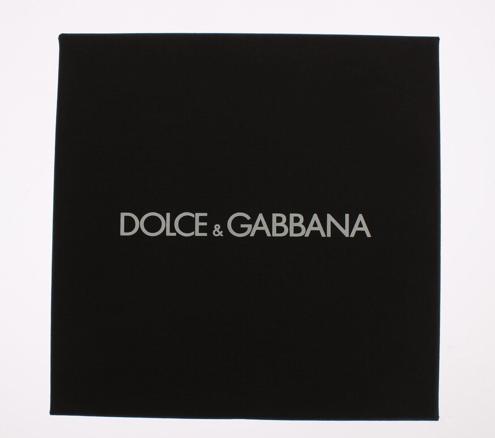 Dolce & Gabbana Gold Brown Brass Sicily Clip-on Dangle Hoop Earrings DG Logo 6
