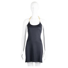 Dolce & Gabbana Gold Chain Halter Mini Dress 1990s