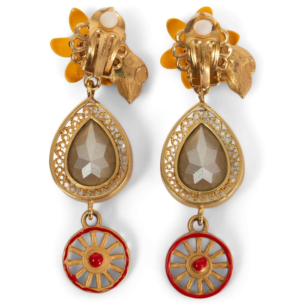 dolce and gabbana flower earrings