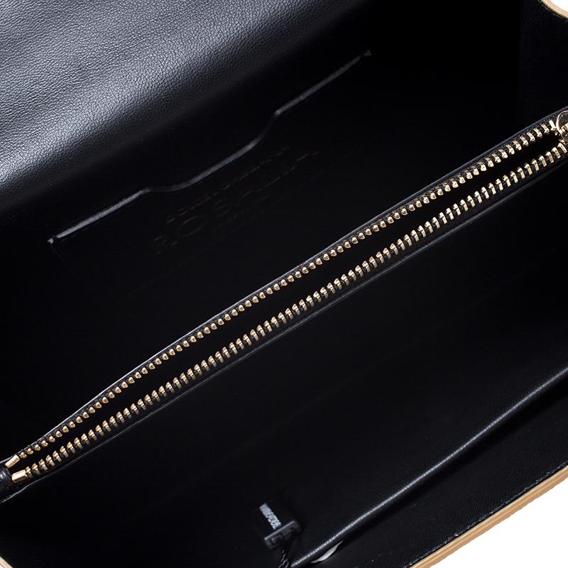 Dolce & Gabbana Gold Embellished Leather Rosalia Top Handle Bag 4