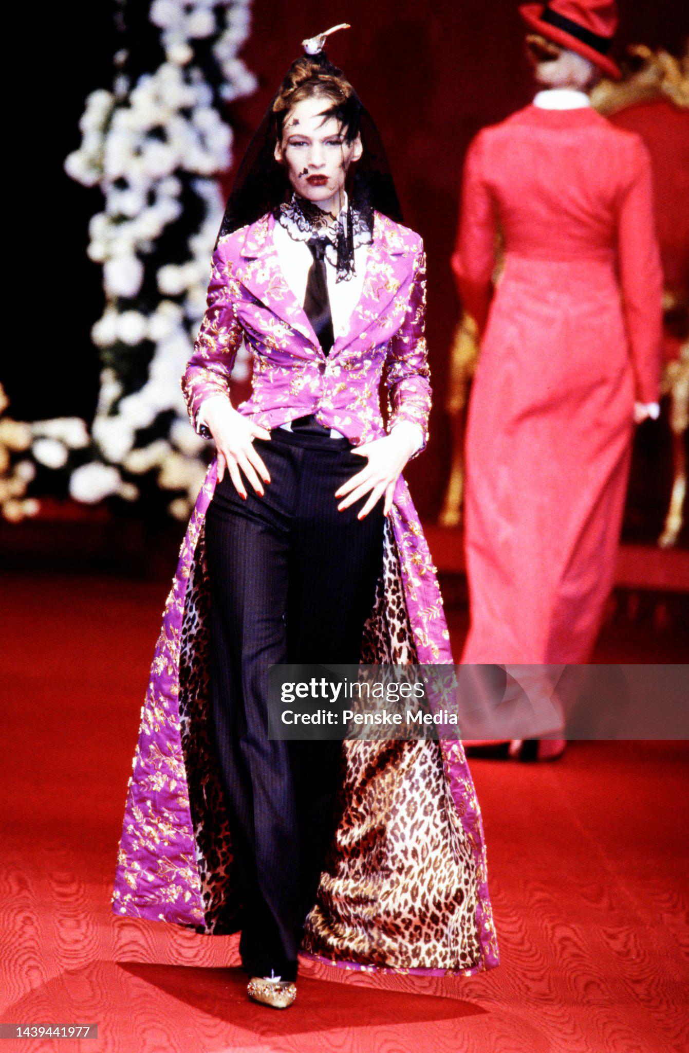 Red Dolce & Gabbana Gold Embroidered Magenta Moiré Evening Dress Coat, FW 1997 For Sale