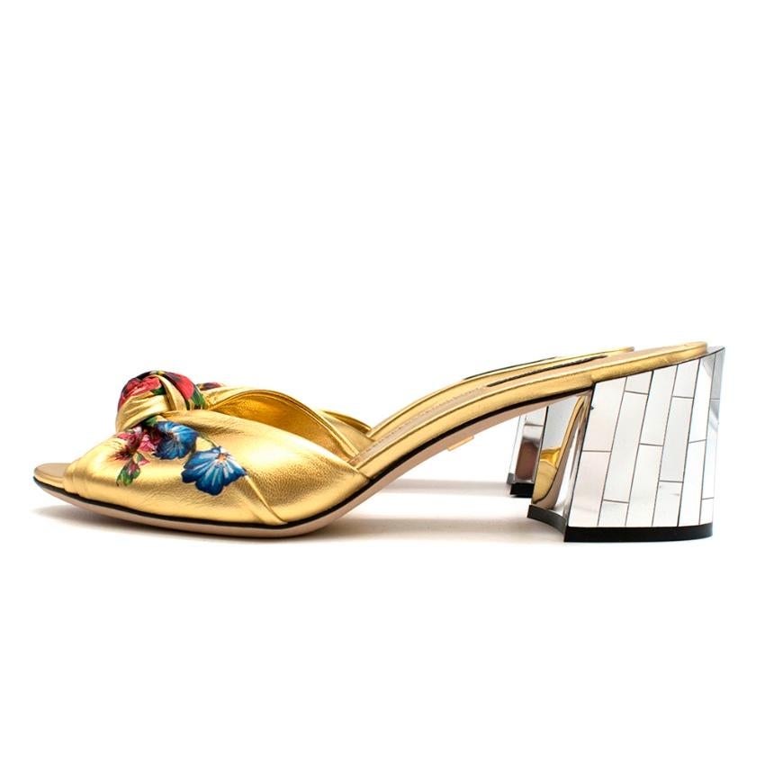 gold dolce and gabbana sandals
