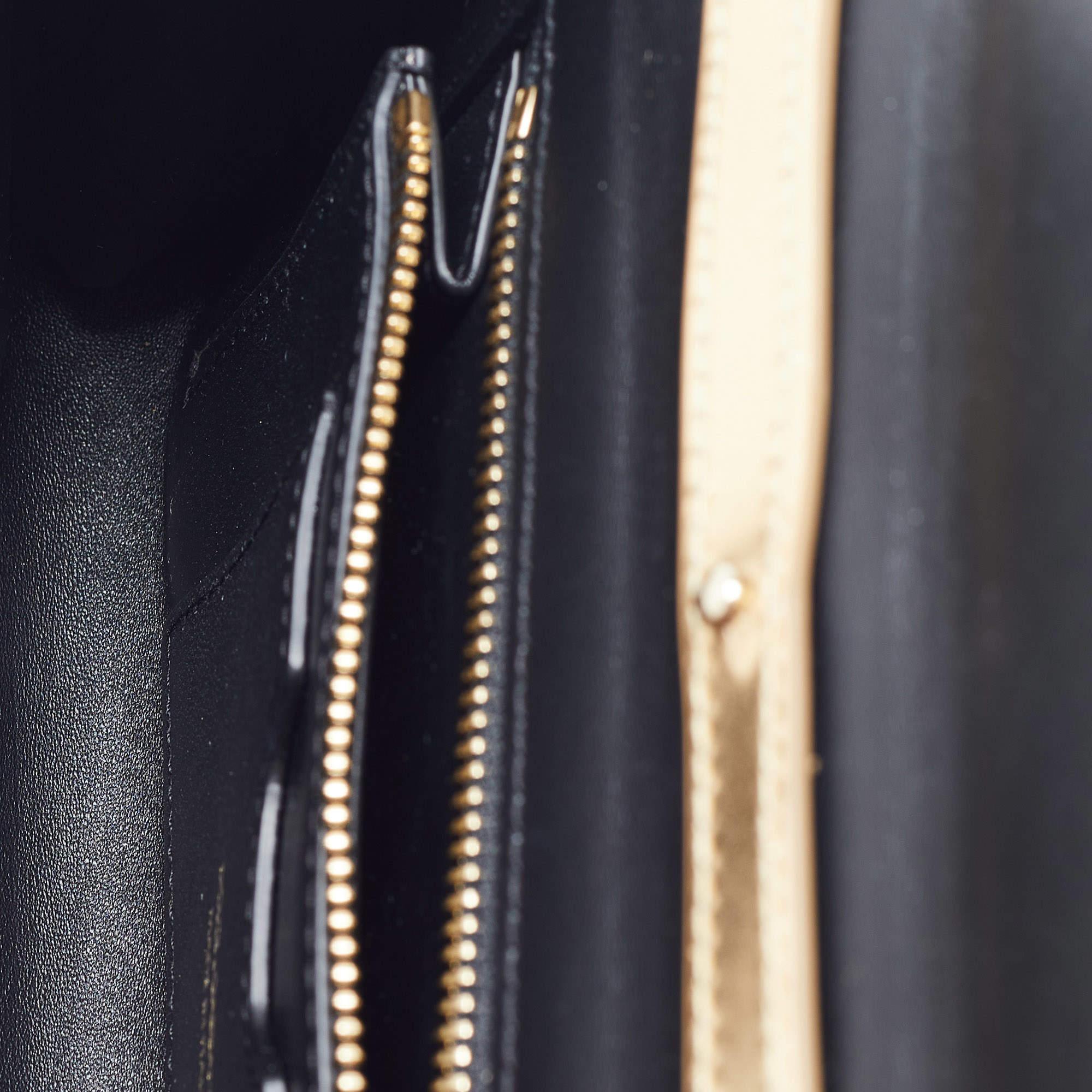 Dolce & Gabbana Gold Glossy Leather DG Logo Shoulder Bag 5