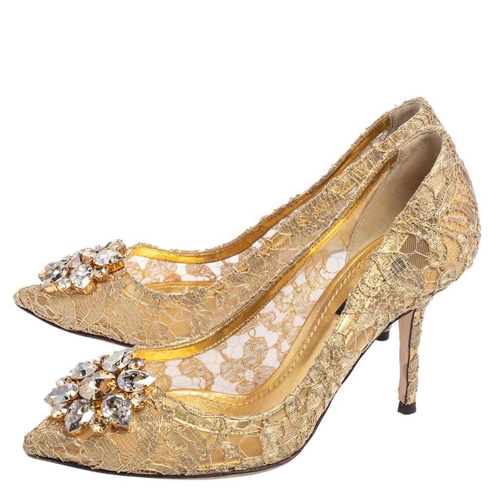 gold lace heels