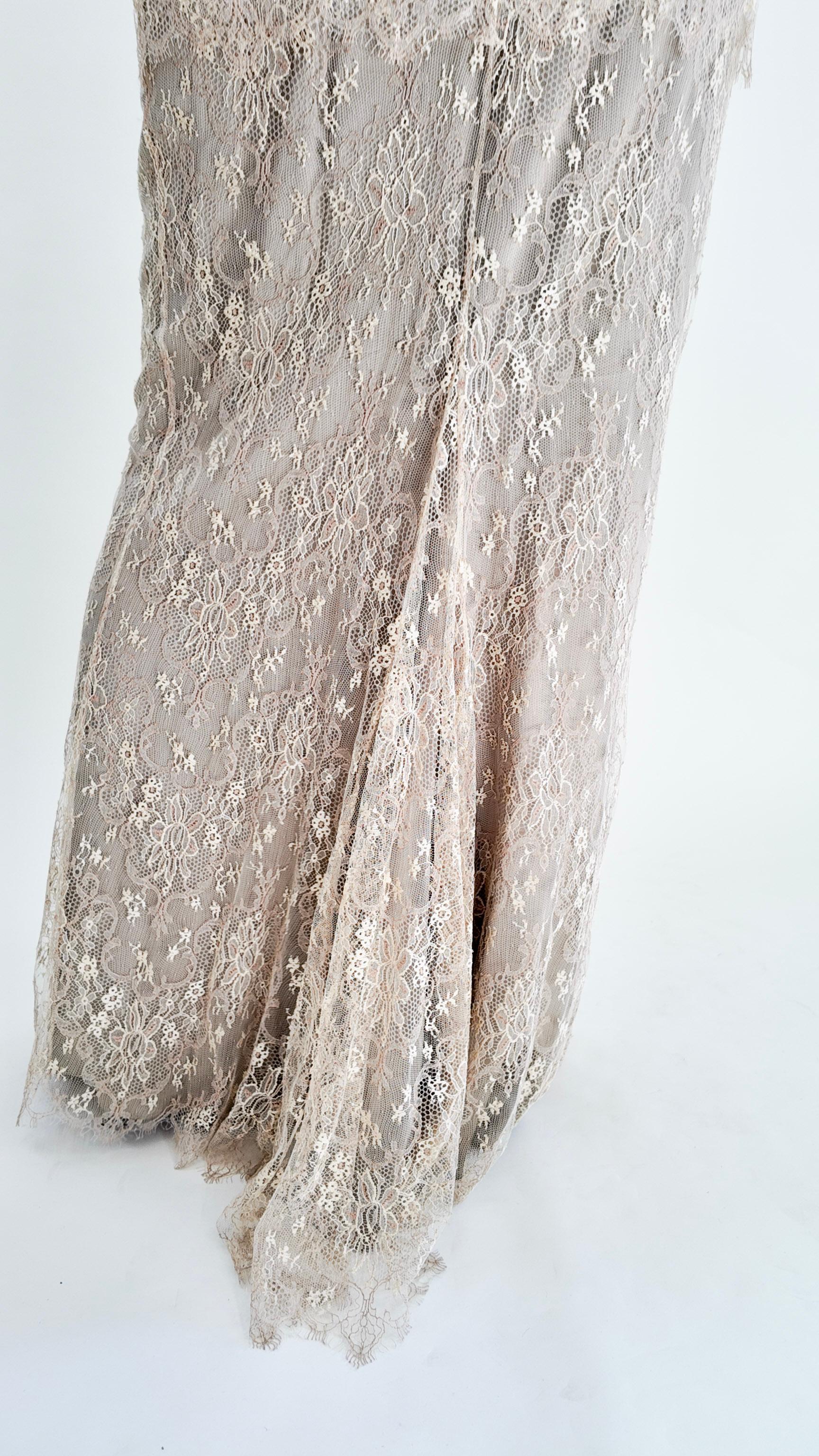 Dolce & Gabbana Gold Lace Dress W Rhinestone Empire Waist For Sale 5