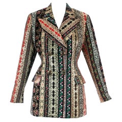 Dolce & Gabbana gold lame brocade double breasted evening blazer, ss 1993