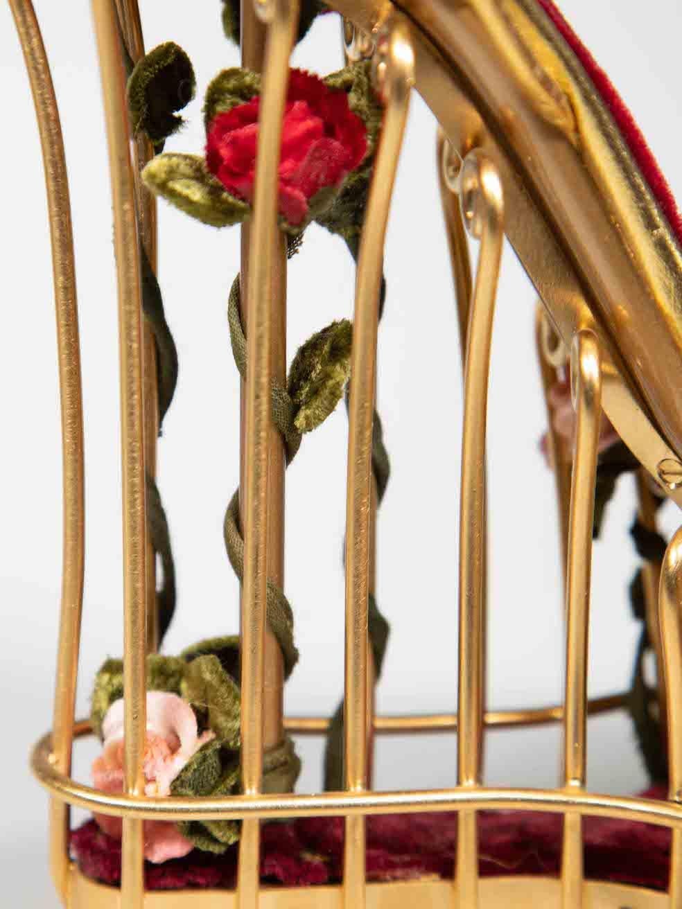 Dolce & Gabbana talons à cage rose en cuir doré taille IT 37 1
