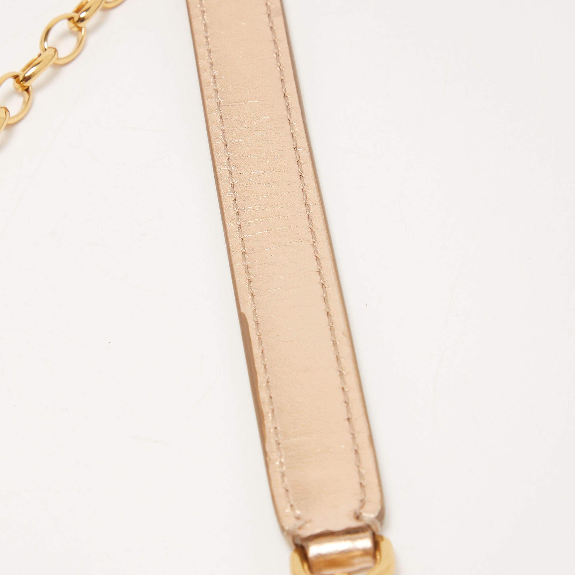 Dolce & Gabbana Gold Leather Small DG Girls Shoulder Bag 1