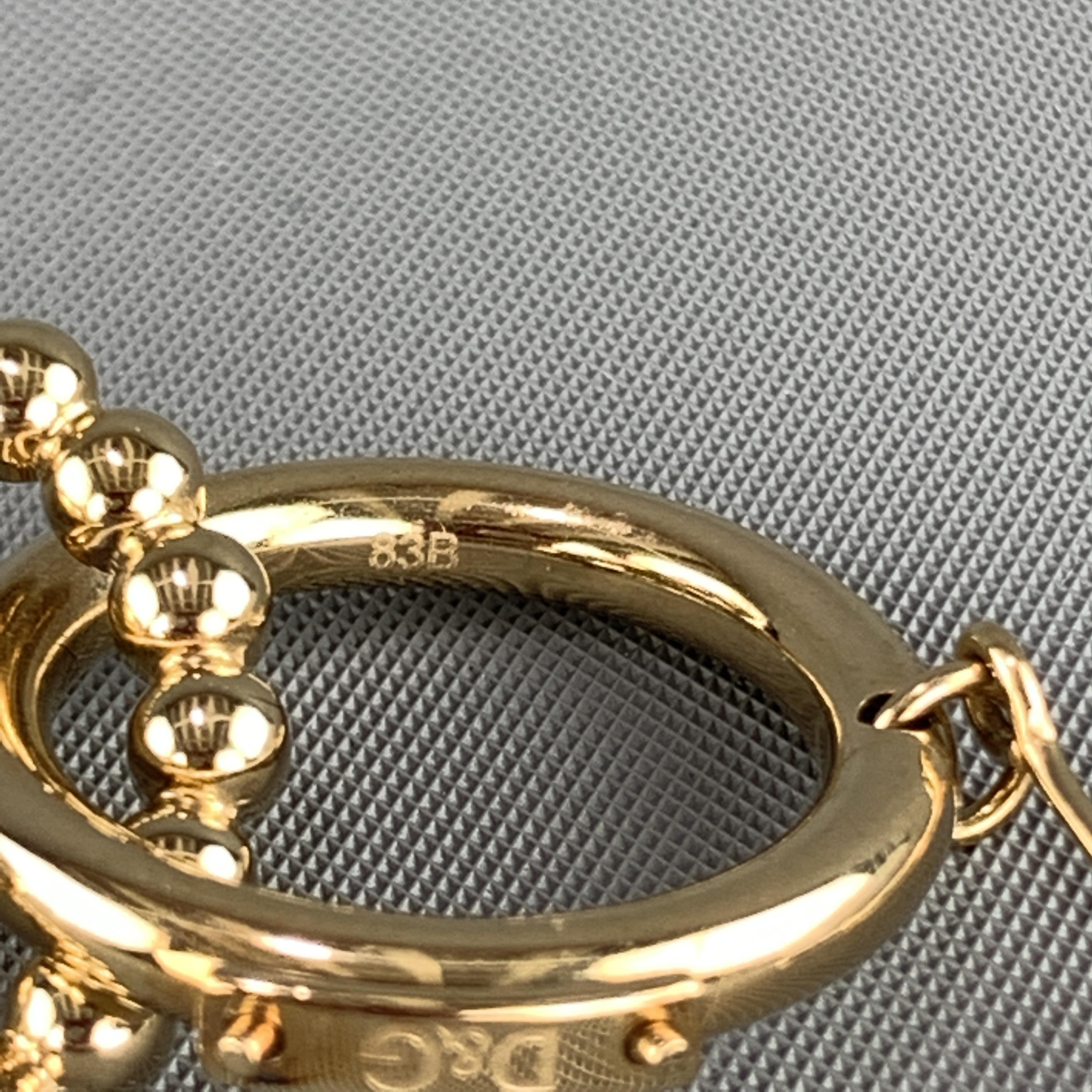 DOLCE & GABBANA Gold Link Rings Hoops Chain Earrings In Excellent Condition In San Francisco, CA