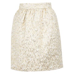 Dolce 
Gabbana Gold Metallic Accent Mini Skirt Size S
