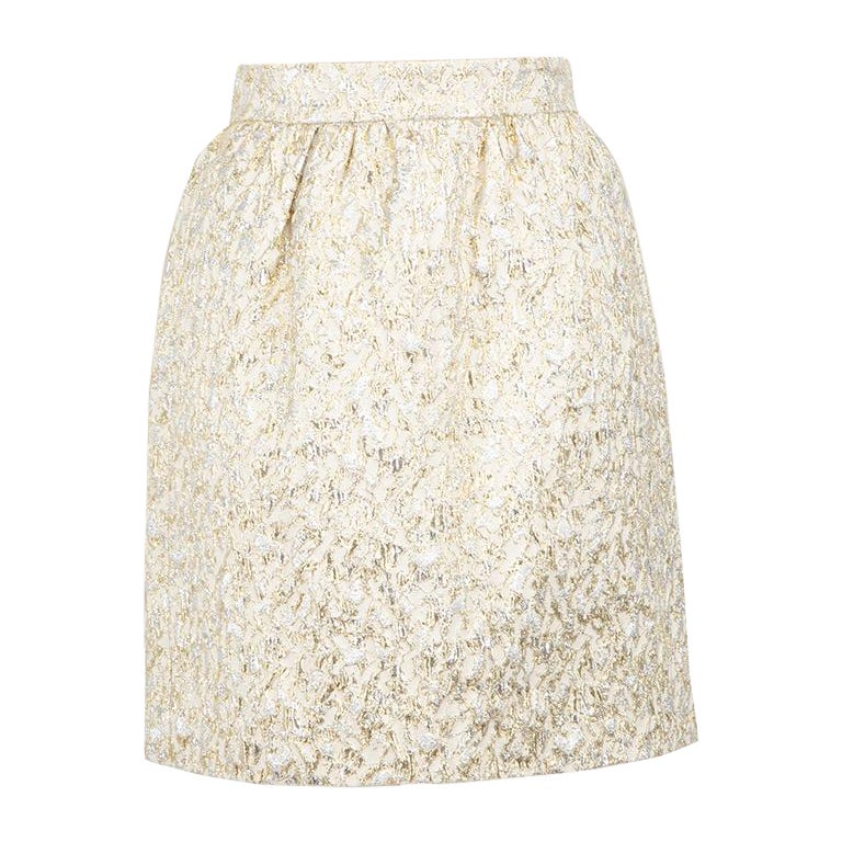 Dolce & Gabbana - Mini gonna con accenti metallici in oro - taglia S