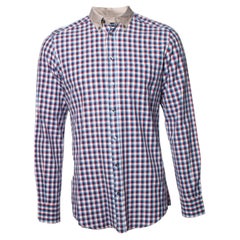 Dolce & Gabbana gold, multicolored checkered blouse