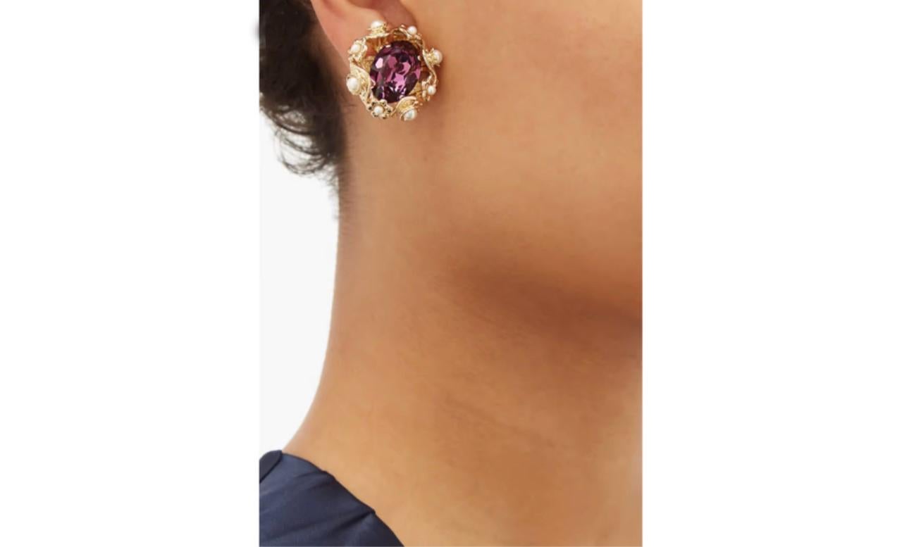 dolce gabbana clip on earrings