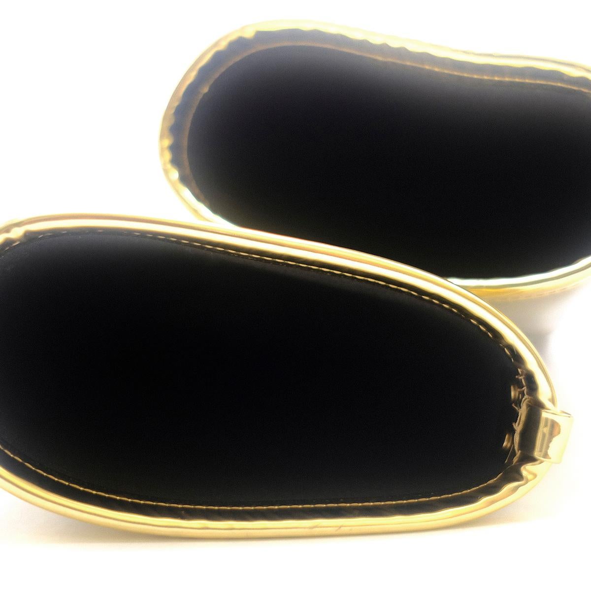 Women's or Men's Dolce & Gabbana Gold Rubber Wellington Boots US 7 For Sale