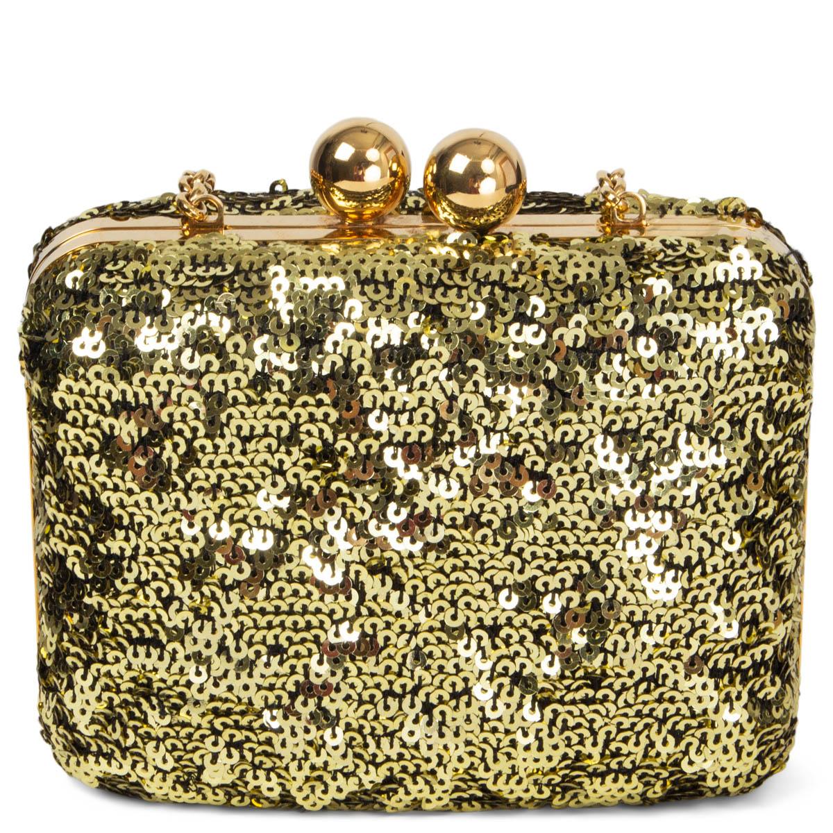 dolce and gabbana gold sequin bag