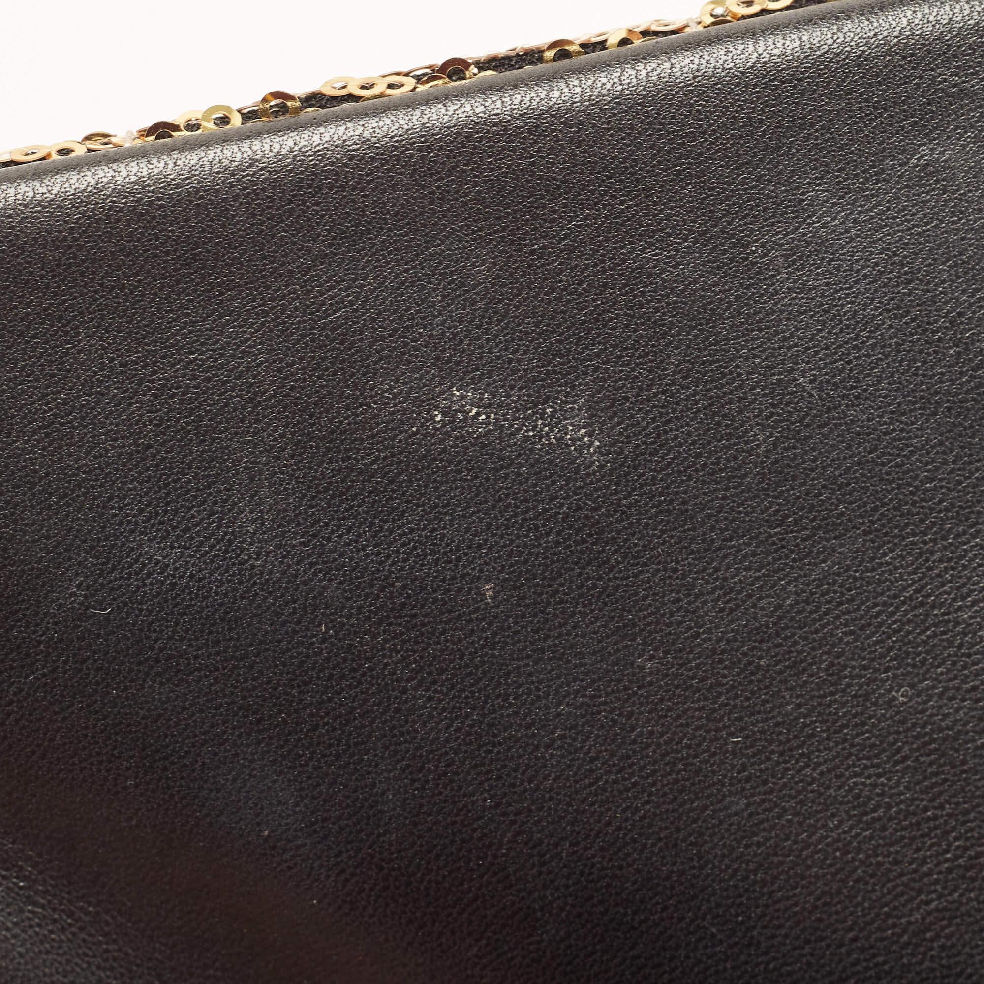 Dolce & Gabbana Gold Sequin Miss Charles Shoulder Bag 7