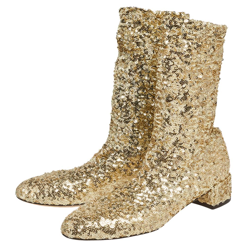 gold mid calf boots