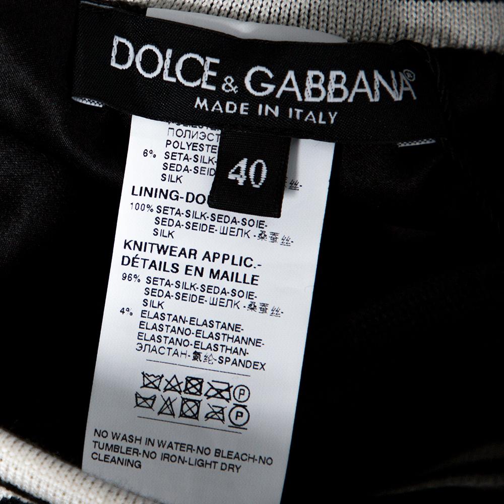 Black Dolce & Gabbana Gold Sequined Track Trousers S