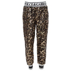 Dolce & Gabbana Gold Sequined Track Trousers S