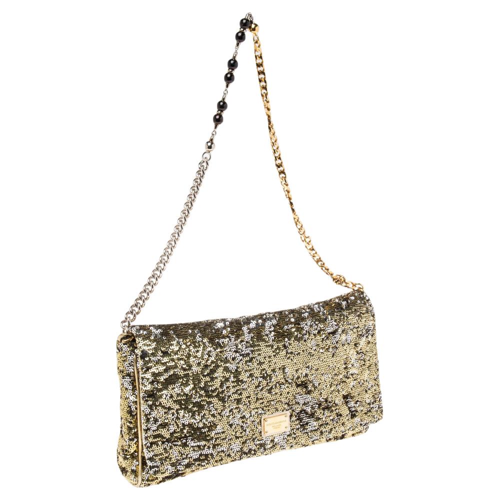silver sequin purse