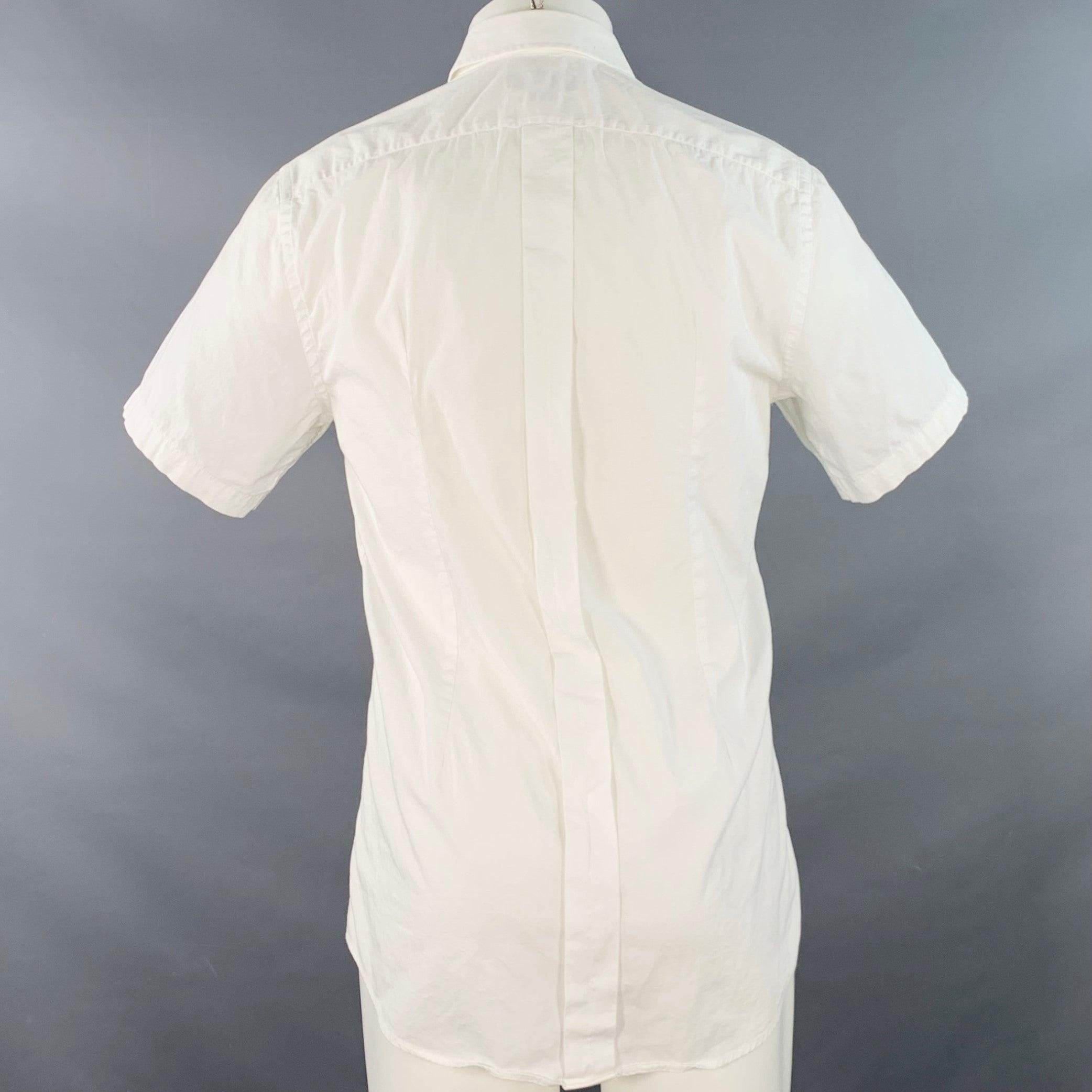 Gris DOLCE & GABBANA GOLD Taille M Chemise blanche à col pointu et manches courtes en vente