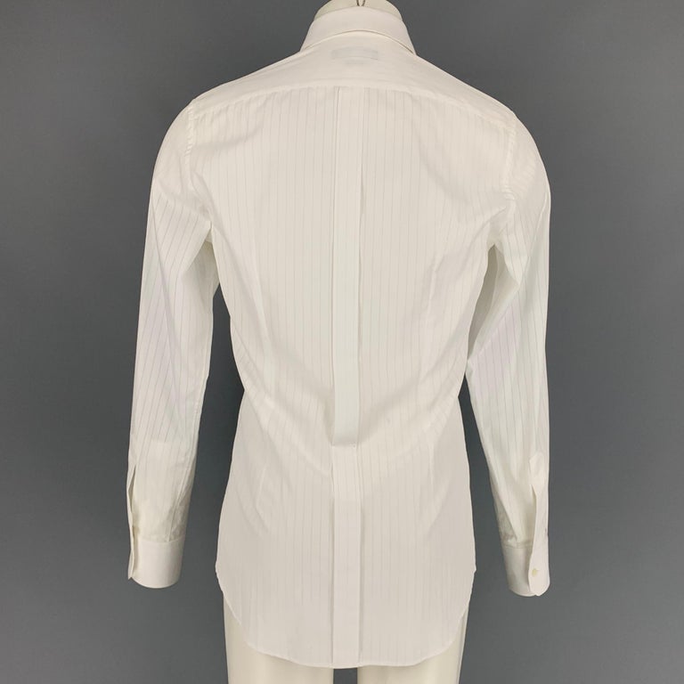 Dolce & Gabbana White Cotton GOLD Long Sleeves Formal Shirt main image 1