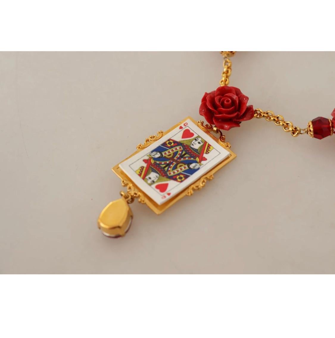 DOLCE & GABBANA

Gorgeous brand new with tags, 100% Authentic Dolce & Gabbana Gold tone necklace with Resin Flower Card Deck Crystal Pendant.

Model: Charm necklace
Material: 50% Brass, 20% Crystals, 20% Resin, 10% Acetate
Color: Gold
Crystal: