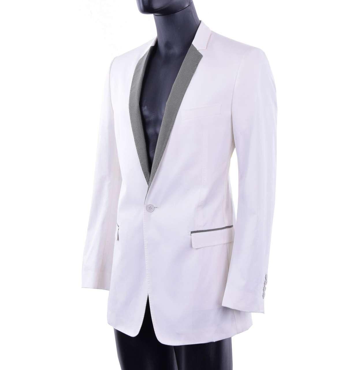Dolce & Gabbana - GOLD Tuxedo Blazer White For Sale 1