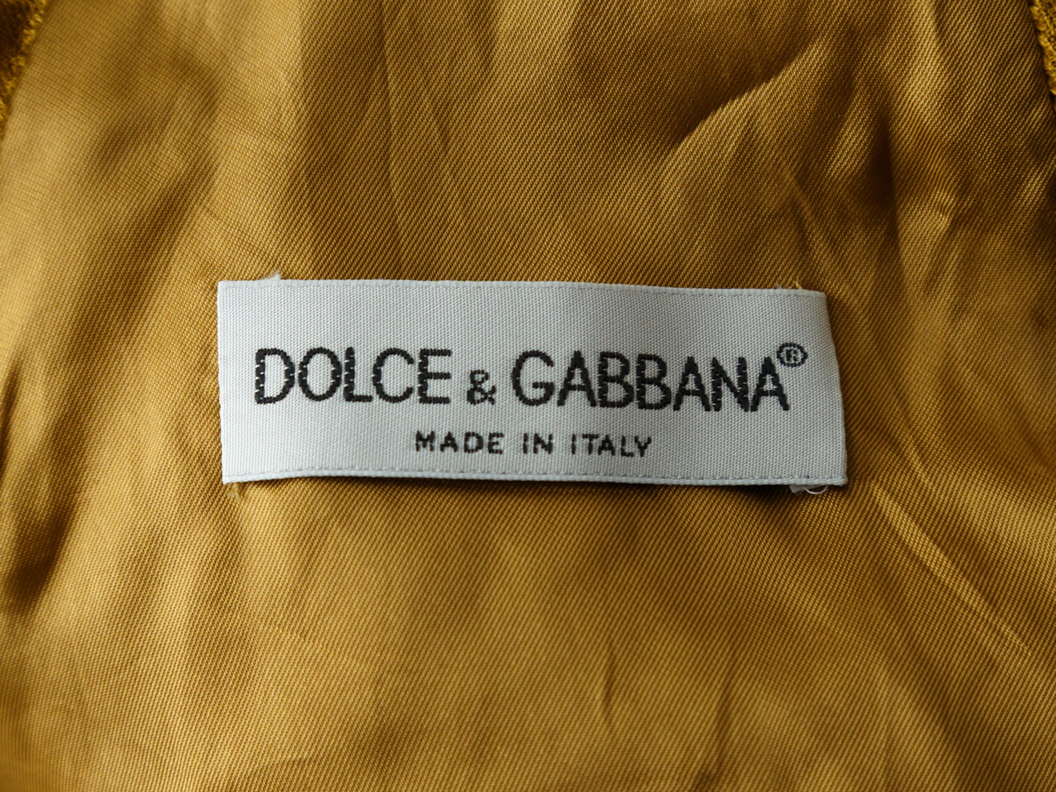 Dolce & Gabbana Gold Vest In Good Condition In New York, NY