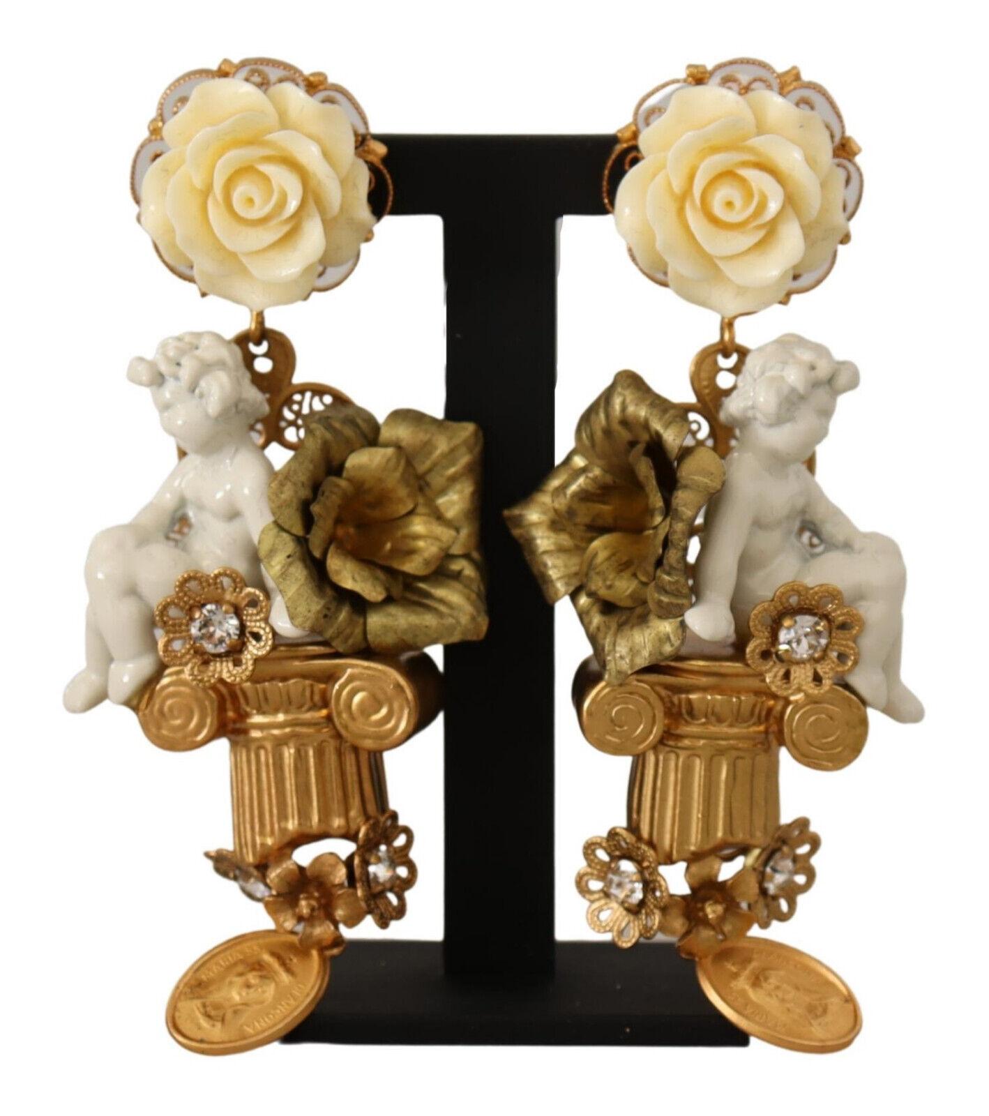 DOLCE & GABBANA

Gorgeous brand new with tags, 100% Authentic Dolce & Gabbana Earrings.

Model: Clip-on Dangling
Motive: Angel Roses
Material: 75% Brass, 20% VT, 5% Crystal

Color: Gold
Clear crystals

Logo details
Made in Italy

Length: 9cm

Dolce
