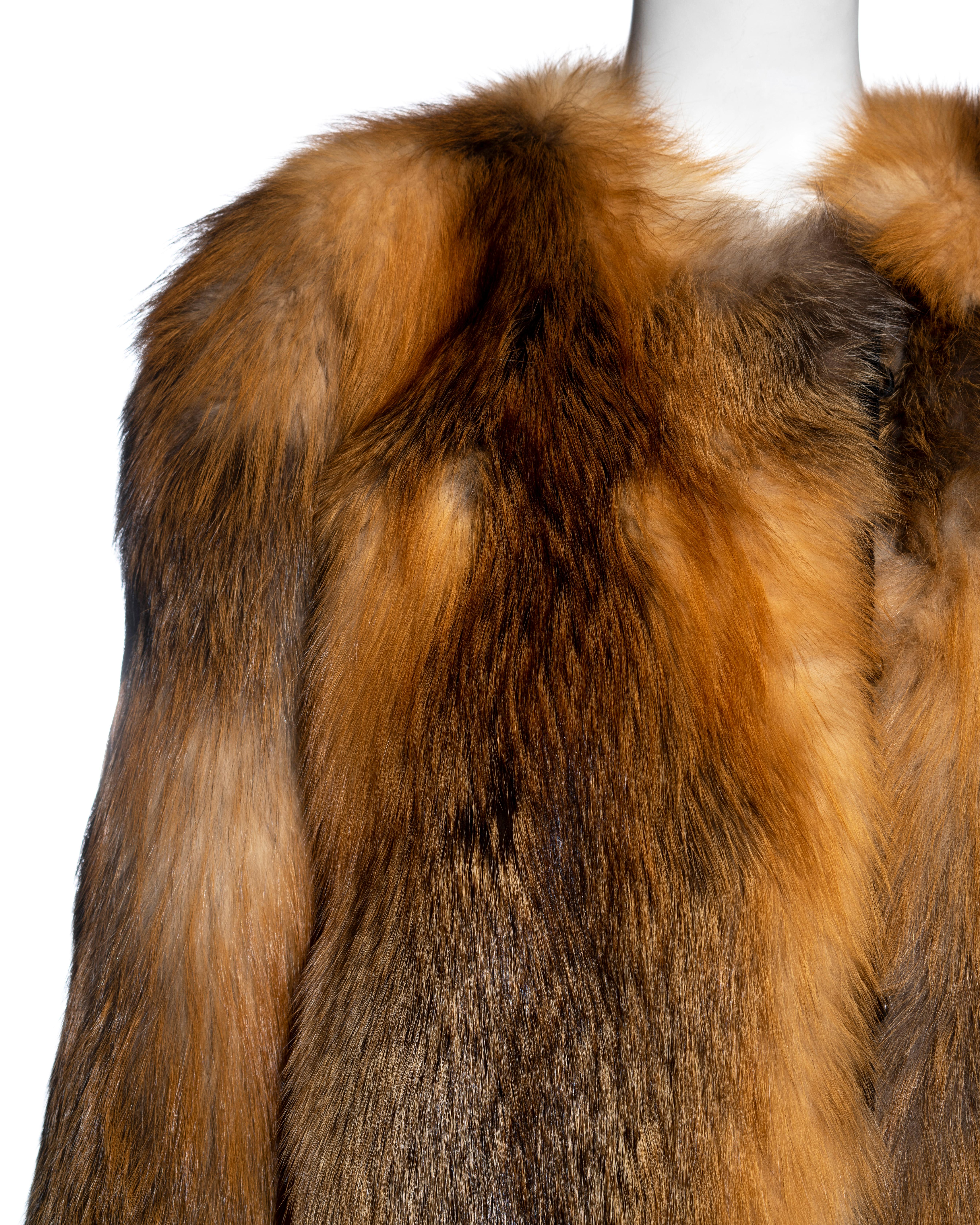 golden fox fur coat