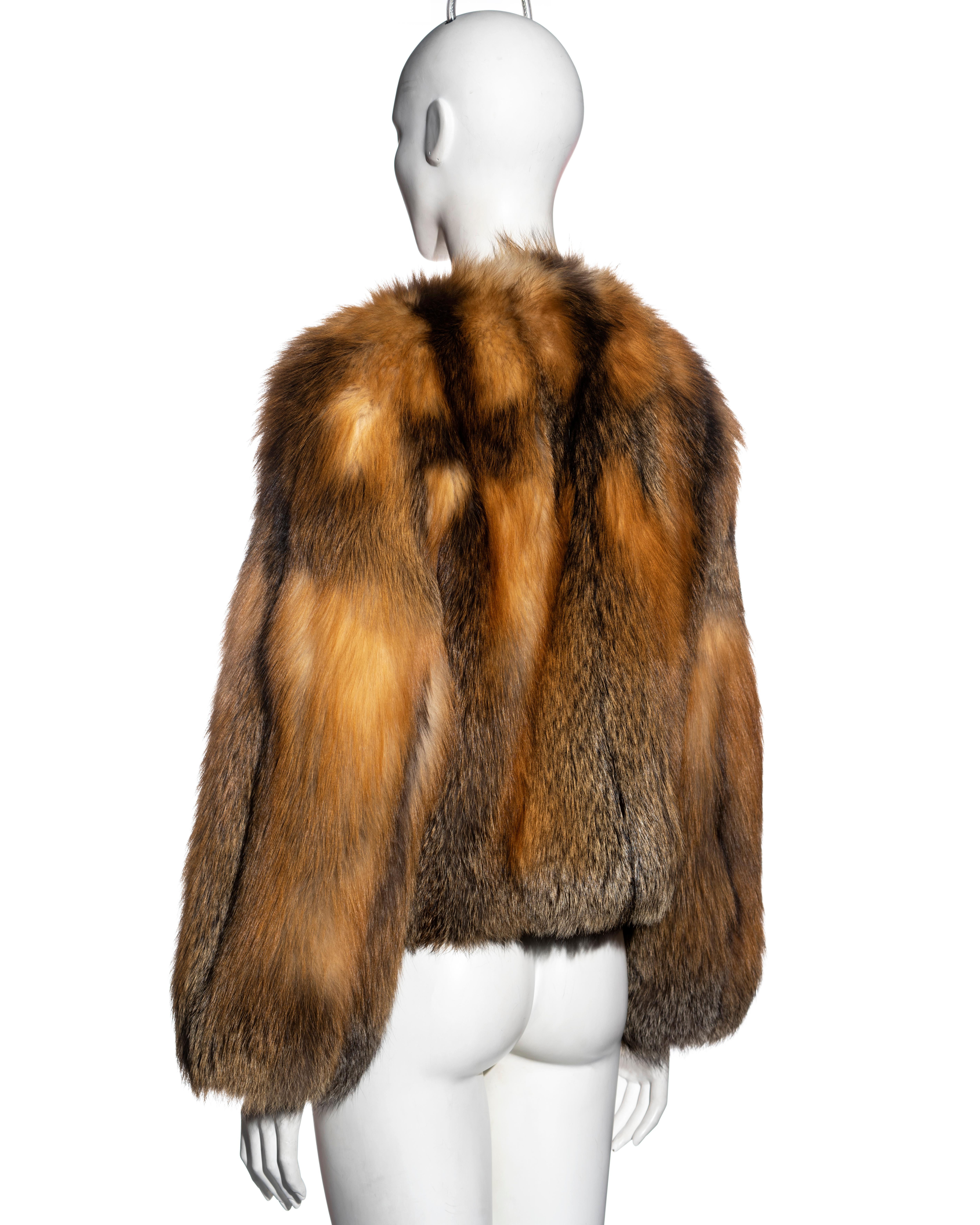 Dolce & Gabbana golden fox fur jacket, fw 2004 In Excellent Condition For Sale In London, GB