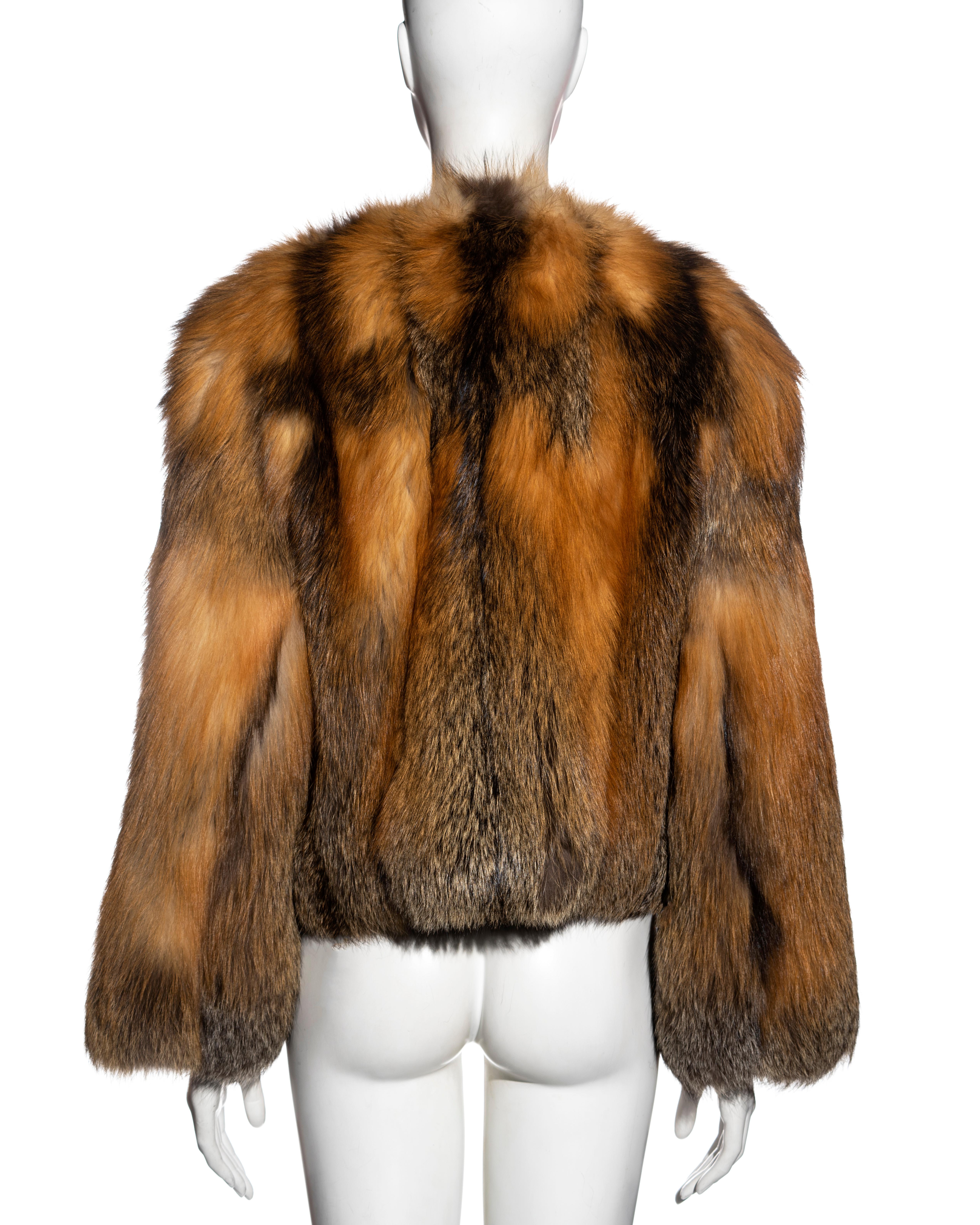 Dolce & Gabbana golden fox fur jacket, fw 2004 For Sale 1