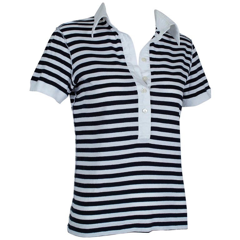 Dolce and Gabbana Black and White Gondolier Stripe Polo Shirt - IT 44, 21st  Century at 1stDibs | gondolier clothing, gondolier shirt
