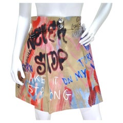 Dolce & Gabbana jupe plissée à imprimé graffiti