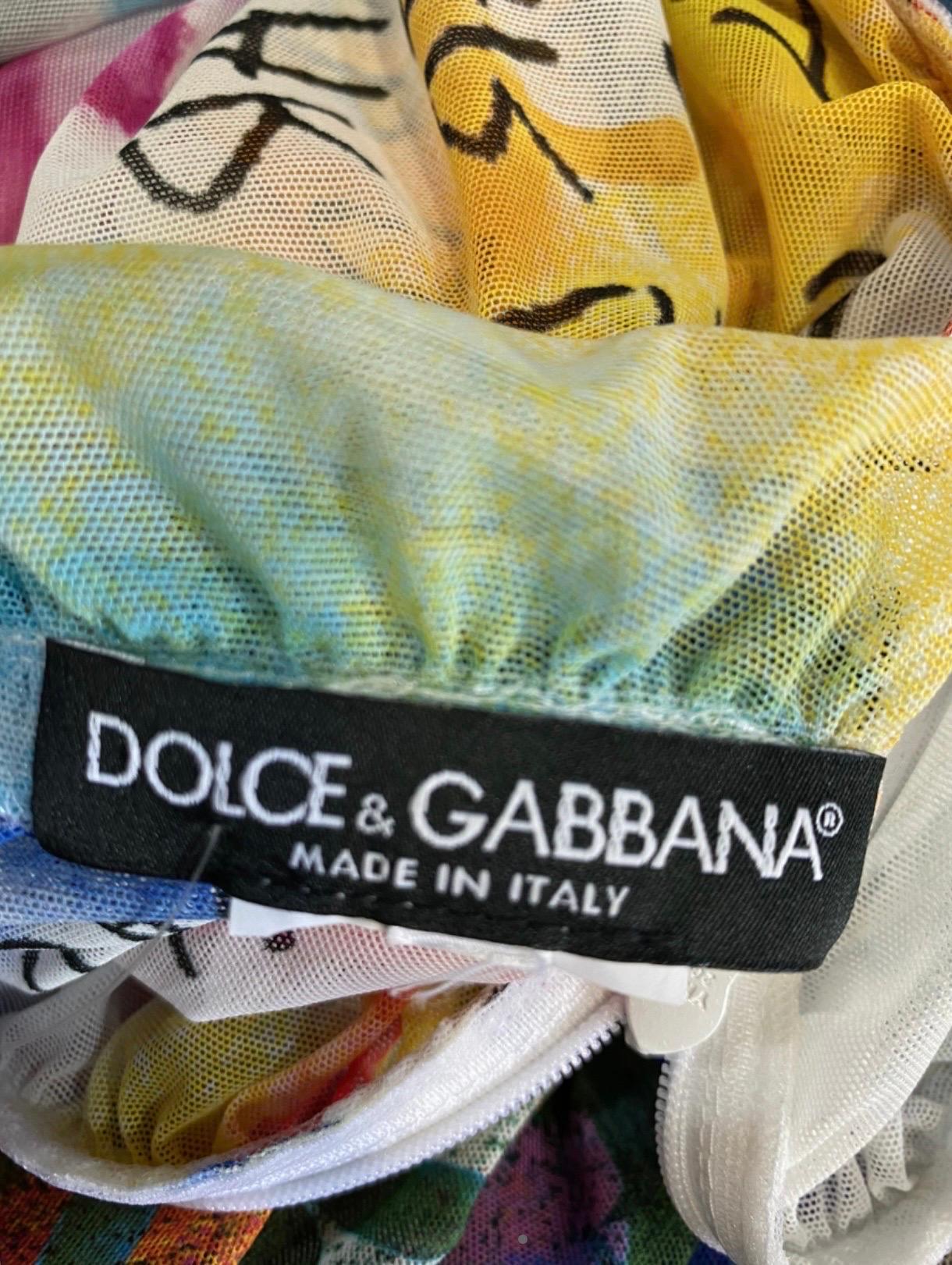 Women's or Men's Dolce & Gabbana graffiti tulle Dress 