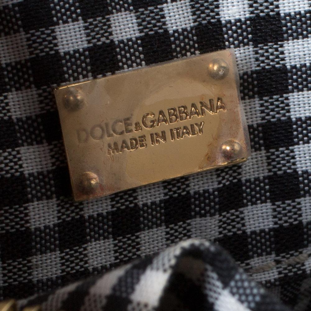 Dolce & Gabbana Graphic Polka Dot Fabric Brocade Round Glam Crossbody 3