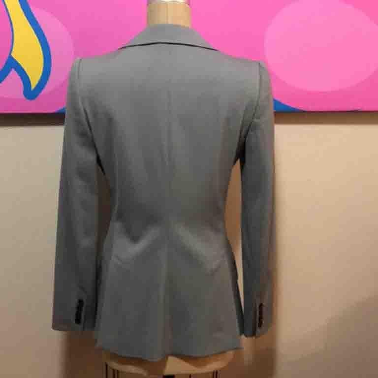 Dolce & Gabbana Gray Wool Gabardine Blazer  In Excellent Condition For Sale In Los Angeles, CA