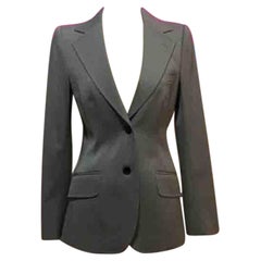 Dolce & Gabbana Gray Wool Gabardine Blazer