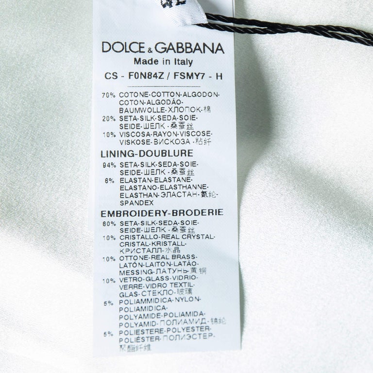 Dolce & Gabbana Gray Banana Leaf Cotton Pants main image 1