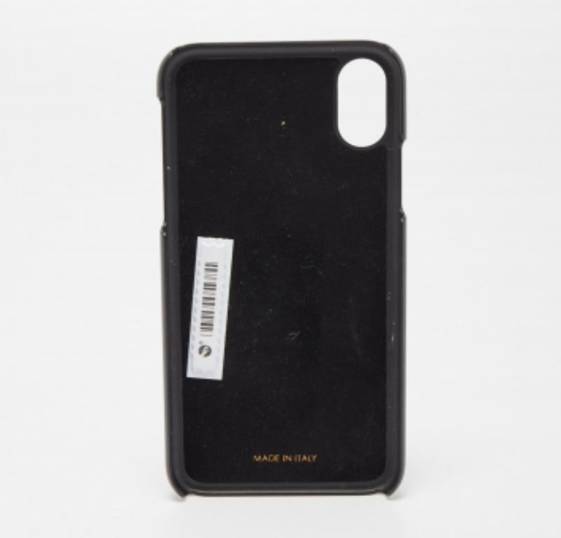 Funda de piel Dolce & Gabbana para iPhone X en relieve de lagarto verde/negro Negro en venta