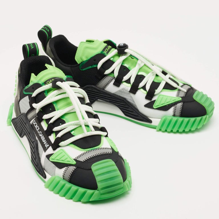 Dolce & Gabbana Green Derby Logo Casual Men Sneakers Shoes