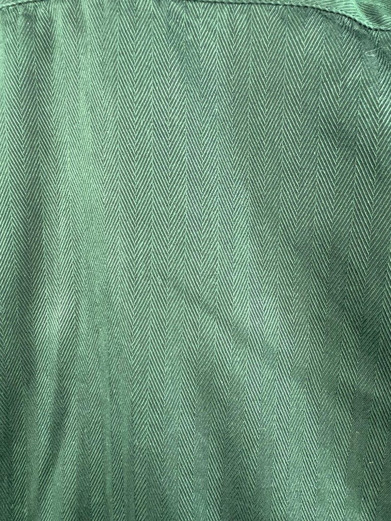Dolce & Gabbana Green Cotton Collared Button Down Shirt
