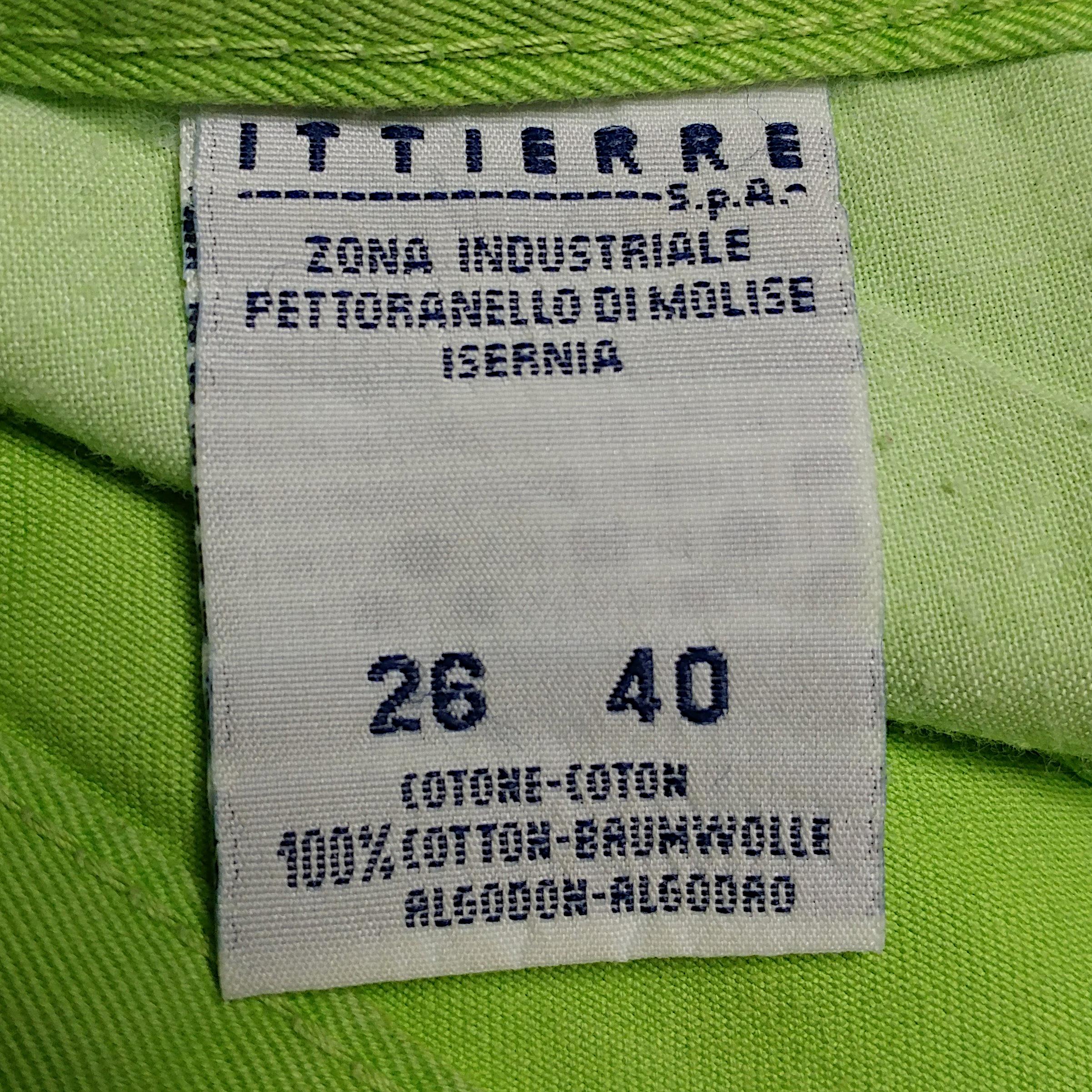 DOLCE & GABBANA - Short en jean vert ou pantalon à feutre  Taille 4US 36EU en vente 3