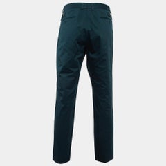 Dolce & Gabbana Green Cotton Formal Trousers XXXL