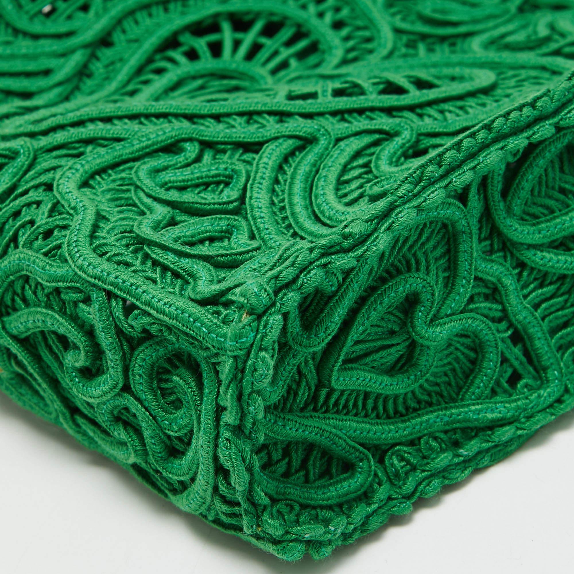Dolce & Gabbana Green Crochet Beatrice Tote 4