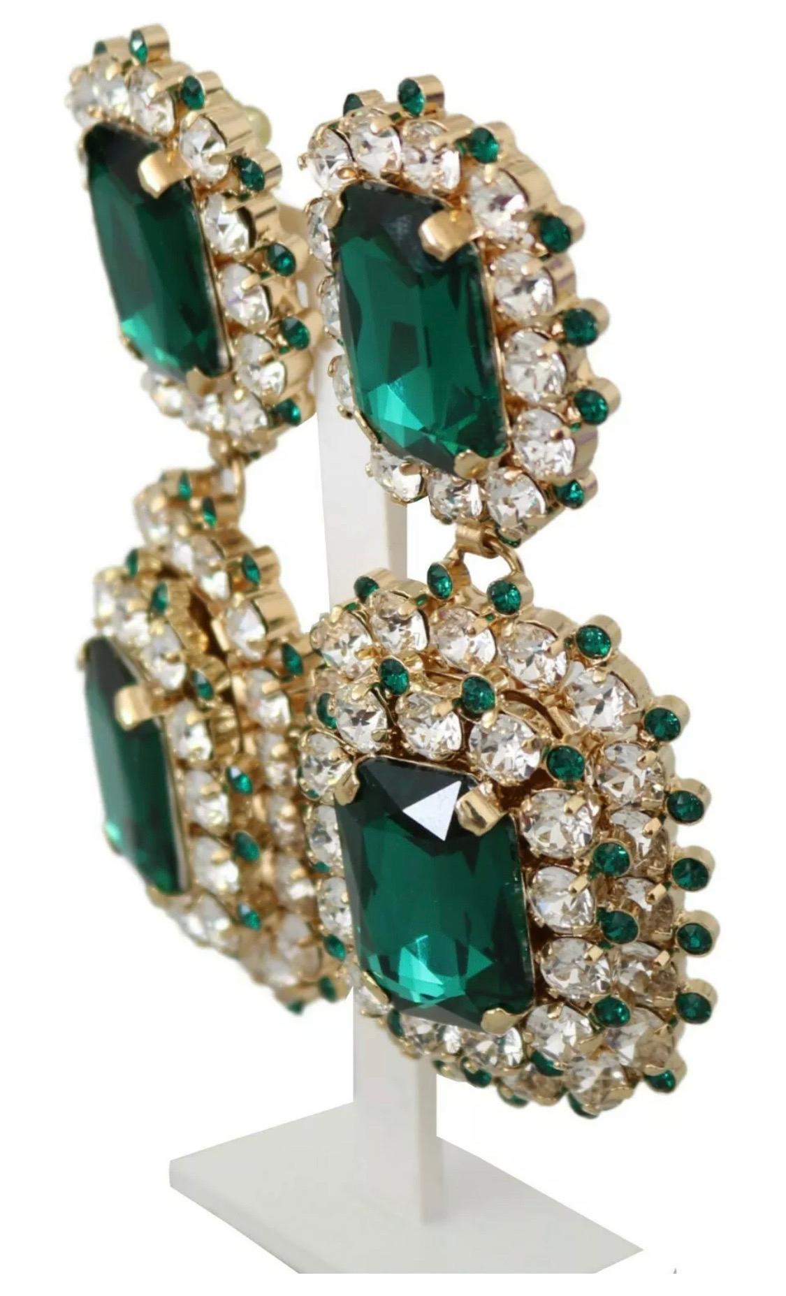green clip on earrings