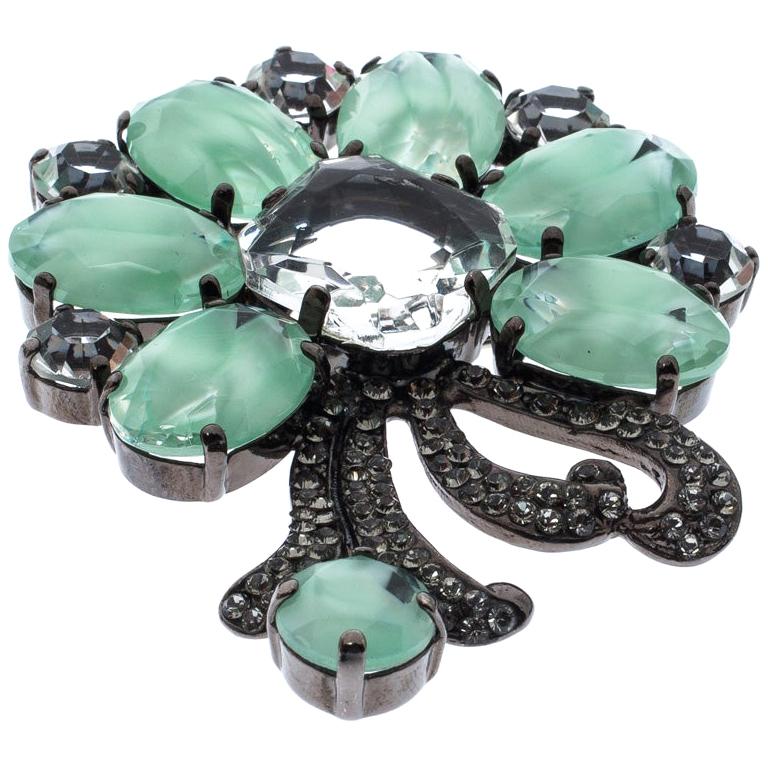 Dolce & Gabbana Floral Transparent HANDMADE Brooch
