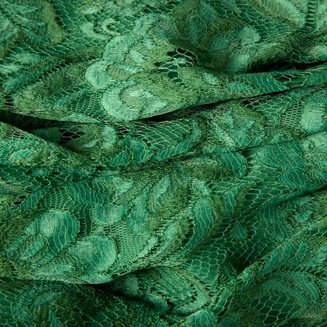 Verde Dolce & Gabbana Gonna asimmetrica in pizzo floreale verde taglia S in vendita